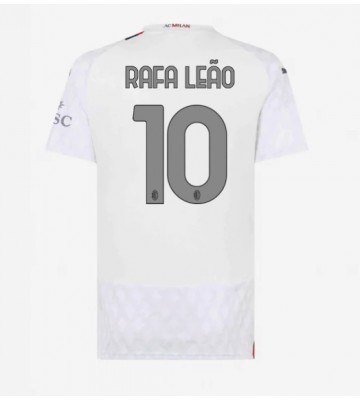 AC Milan Rafael Leao #10 Vieraspaita Naisten 2023-24 Lyhyet Hihat